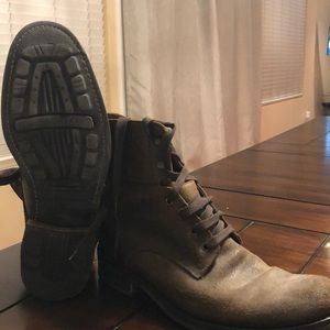 Men’s Italian leather brown boots